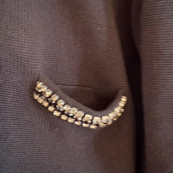 J.Crew New Relaxed Emilie Sweater Lady Jacket in Black with Jewel Trim, Size XXL - Picture 2 of 5